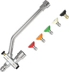 Foam Cannon Dual Connector Accessory for Pressure Washer, Double Tip Attachment for Soap Cannon, 5 Power Washer Sprayer Nozzles, 1/4 Inch Quick Connect, Car Wash Kit