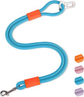 2-in-1 Dog Car Seatbelt Leash & Walking Lead - Heavy Duty 70CM Nylon Rope Leash with Secure Vehicle Buckle for Small Medium Large Dogs, for Travel, Walking, Training