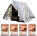 Emergency Mylar Thermal Blankets,Silver Foil Blanket Kit.Camping Heat Space Blankets for Survival,Perfect for Body Warmer in Hiking,Outdoor Traveling, First Aid (4 Pack)