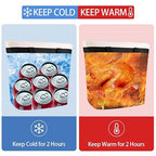 CIVJET Insulated Cooler Bag, Tote Bag for Grocery Shopping, DIY Your Creative Designs, Cooler Bags Insulated, Pizza/Food Delivery Bag to Keep Cold/Hot (Purified Cotton, Non-Waterproof, Beige