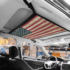 Car Roof Storage Bag American Flag Pattern Car Seat Storage Hanging Bag All Car Storage Organizers Car Travel Accessories Compatible with Most Cars