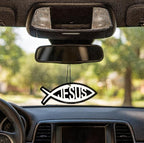 Fresh Fresheners Cute Funny and Aesthetic Car Air Fresheners 4-pack Scented With Premium Oils (Jesus Fish)