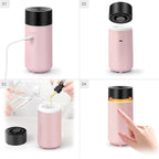 HODEMI Cordless Diffuser for Essential Oil,Portable Cool Mist Aromatherapy Car Diffuser,Built-in 3000mAH Rechargeable Battery,4/8 Timer Modes, Auto On/Off with Car,for Home,Office,Travel (Pink)