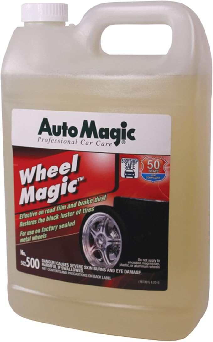 Auto Magic Wheel Magic - Wheel & Tire Cleaner for Removing Brake Dust & Grime - 128 Fl Oz
