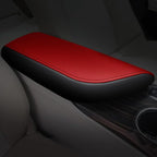 AOMSAZTO Console Covers for 2018-2023 Toyota Camry Black with Red Leather