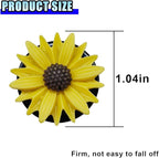 3PCS Daisy Flower Car Dashboard Air Vent Trim Clip, Cute Daisy Air Conditioner Outlet Clip Car Charm for Women, Car Air Vent Clip Auto Interior Decoration for Girls Present (Yellow)