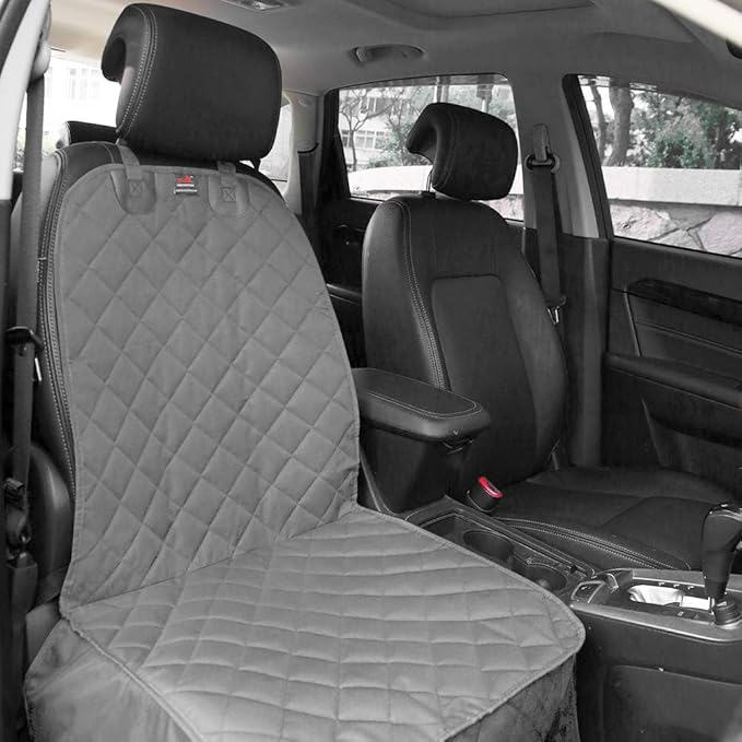 HONEST OUTFITTERS Dog Car Seat Cover 2 Pack, Waterproof Front Seat Car Cover for Cars, Trucks, and Suvs, Pet Front Cover for Cars, Nonslip Dog Seat Cover Grey