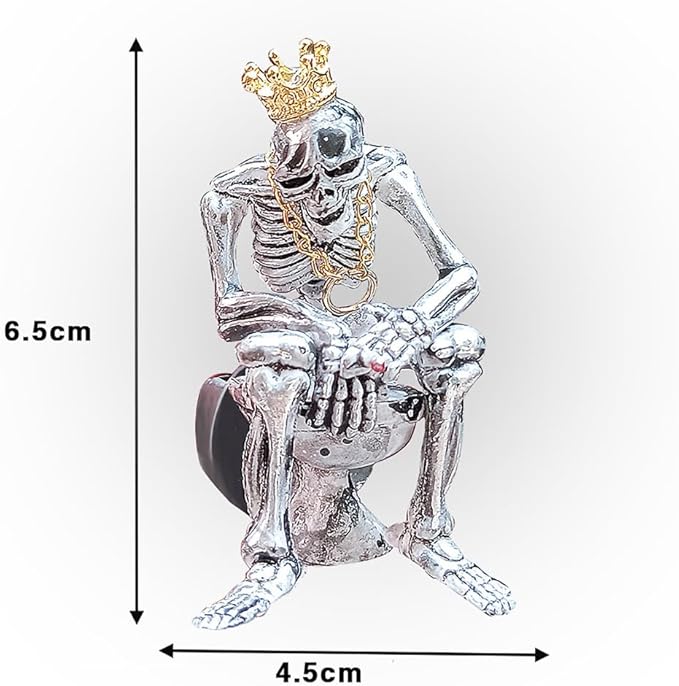 2pcs skull air freshener car Car Diffuser Vent Clip With Aromatherapy Tablets Fragrance Skeleton Aroma Accessories Interior Decorations For Men Women Teens Funny Christmas Halloween Gifts (Silver)