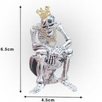 2pcs skull air freshener car Car Diffuser Vent Clip With Aromatherapy Tablets Fragrance Skeleton Aroma Accessories Interior Decorations For Men Women Teens Funny Christmas Halloween Gifts (Silver)
