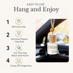Spring Car Perfume Car Air Freshener 30-Day Luxury Hanging Diffuser Essential Oil Perfume Gift for Men & Women, Amber Musk & Floral Long-Lasting Vehicle Scent New Car