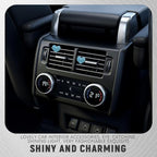 2PCS Bling Heart Air Vent Clips, Heart Shaped Crystal Air Freshener Vent Clips, Rhinestone Air Conditioning Outlet Clip, Universal Interior Decor Car Accessories for Women Girl (Blue)