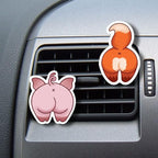 WIRESTER Fresh Scented Car Air Freshener Vent Clip, Decorative Accessories, Interior Decoration for Cars - Cute Animal Butt, Cute Dog Cat, Dog Butt Looking Back, Dog Lying