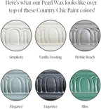 Furniture Wax - 100% Natural Sealant for Chalk Furniture Paint or Raw Wood, Light Protection, Easy To Apply, No Odor, Eco-Friendly - 7 Color Choices - Pearl (4 oz)