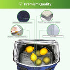 iknoe Large Cooler Bag Collapsible 24 Can Insulated Bags Leakproof Lunch Cooler Tote with Multi-Pockets for Adult Insulated Thermal Bag for Beach, Picnic, Office Work, Galaxy