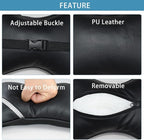 Car Neck Pillows Diamond Seat Auto Headrest Cushion Head Rest Neck 2 Pack Headrest Fit for Most Cars Universal Car Pillow Support Relax Crystal Rhinestone Pu Leather Bling Interior(Black)