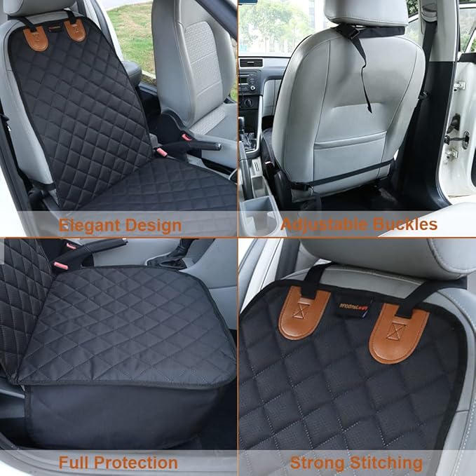 Paw Jamboree Car Front Seat Covers for Dogs Captain Chair Seat Covers Pet Car Seat Cover Car Seat Protector for Dogs Bucket Seat Cover