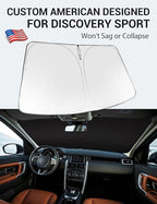 Proadsy 2026 Upgrade Front Windshield Sun Shade Foldable Sunshade Protector Custom Fit 2014-2019 Discovery Sport Accessories