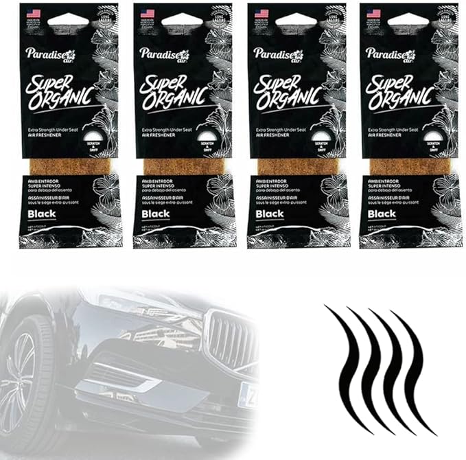4 Pc Black Scent Car Air Freshener Block Stone Under Seat Office Home Fragrance