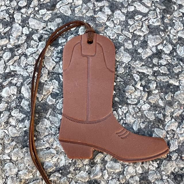 Air Flair | Leather Car Air Freshener| Boot Brown Leather Scent 1 1.0 Count