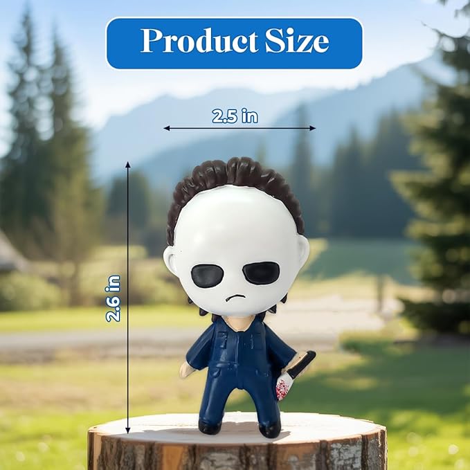 GENANY 3D Resin Horror Movie Character Car Air Freshener, Spooky Air Freshener Vent Clips, Horror-themed Car Accessories, Funny Gifts for Women Men Horror Fans, Scary Decorations