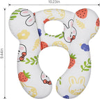 Baby Travel Pillow, Upgrade U-Shape Infant Pillow for Car Seat Pushchair and Stroller, Soft Comfortable Sleep Cushion for Kids Newborn and Toddler -StrawberryWhite