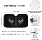 Black cat Eyes Car Windshield Sunshade Front Window Sun Visor Protector Foldable Shield Cover for Truck SUV