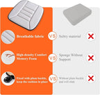 kingphenix Car Seat Cushion with 1.2inch Comfort Memory Foam, Seat Cushion for Car and Office Chair (Gray)