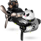 2 Pcs Car Air Freshener Cute Car Diffuser Cartoon Outlet Fan Air Diffuser for Car Vent Perfume Automotive Decoration(Panda, Bear)