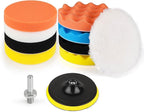 Car Buffer Pads 6 Inch Buffing Polishing Pads, 11 Pcs Drill Buffing Kit, Auto Polisher Pads Car Foam Drill for Automotive Polishing, Waxing, Sanding, Sealing Glaze