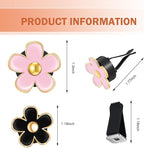 6PCS Car Air Vent Clip, Cute Daisy Air Conditioning Outlet Clip, Car Flower Air Freshener Clip, Auto Interior Decor Accessories for Women and Girls (Rose red-Pink-Black, 6PCS)