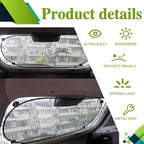 Car Rear Window Sunshade, 20"×40" Rear Window Sun Shade Blocker with Suction Cups, Mesh Sunlight Shield Provide Glare Shield and UV Rays Protection for Baby, Universal Car Accessories for Most Models
