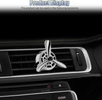 Car Air Condition Outlet Clip, Stylish Propeller Dashboard Air Vent Trim Clips, Air-Driven Diffuser, Creative Automotive Interior Decoration Accessories for Women Men (Silver, 1PC)