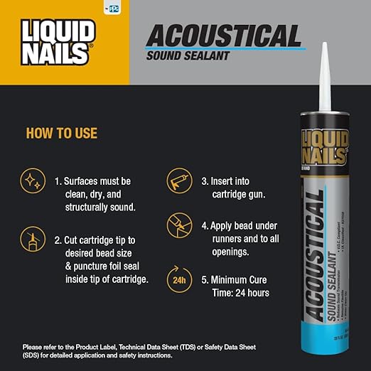 Liquid Nails Acoustical 28 oz. White Interior Sound Reducing Sealant