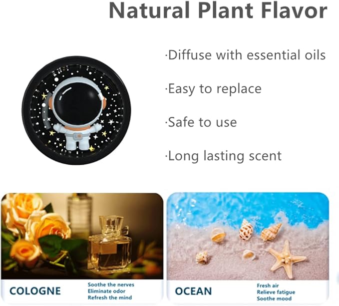DAYUJIAN Cartoon Car Air Fresheners Astronaut Automotive Air Outlet Cute Car Diffuser Creative Glowable Car Perfume Decoration Aromatherapy Ornament Car Vent Accessories