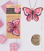 Fresh Fresheners Cute Funny Car Air Fresheners Scented With Premium Oils 4 Pack (Butterfly)
