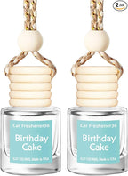 Hanging Car Air Freshener, Long Lasting Essential Oil Diffuser, Non-Toxic New Car Scent, Cute Car Fresheners for Women, 2 Pack Made in USA
