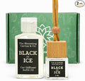 Car Air Freshener, Luxury Car Diffuser with 1 Oz Refill, Phthalate Free Fragrance – Long Lasting Scent | Refillable Hanging Air Freshener for Car, Home, Office | Made in USA (Black Ice (Type)