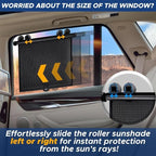 EcoNour Window Shades for Car Baby (2 Pack) | Retractable car Window Shade for Baby for Sun Protection for Kids, Passengers & Pets in The Back Seat | Car Window Covers for Trucks | (20”x22”)