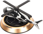 Helicopter Car Air Fresheners Rotating, Solar Car Fresheners Airplane Car Perfume Decoration for Office Bar, Relieve Stress Alloy Car Essential Oil Diffuser for Home (Gold)