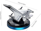 Military-Grade Fighter Car Air Freshener, Alloy Solar Rotating Car Essential Oil Diffuser with Cologne Natural Plant Essential Oil, Aromatherapy Decorations