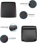 INTGET Center Console Cover for 2025 2026 Ford F150 Accessories Interior 2021 2022 2023 2024 Car Middle Arm Rest Armrest Lid Seat Cover Protector Elbow Cushion Pad (red Stitches, 2021-2026)