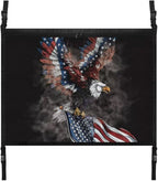 Eagle USA Flag Car Roof Storage Bag Car Seat Back Hanging Bag Multi-Purpose Car Bag Storage Box Organizer Pouch Pocket Inner Car Accessories Compatible with Most Vehicles