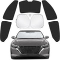 Car Window Shades for Nissan Sentra 2020-2024 Accessories - Full Set 6PCS Side Window Sunshades with Memory Frame & Blackout Fabric, Privacy UV Shield for Camping/Travel