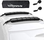 WOOWAVE Premium Kayak Roof Rack Pads Universal Car Soft Roof Rack Kayak Carrier for Canoe/Surfboard/Paddleboard/SUP/Snowboard with Tie Down Straps, Tie Down Rope, Quick Loop Strap and Storage Bag