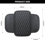 Ouzorp Car Center Console Cover, Upgraded Microfiber Leather Car Arm Rest Cover with 2 Storage Bags, Universal Armrest Cover for Car Storage Box Car Interior Accessories Protector for Most Vehicle