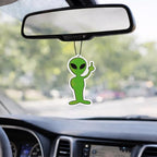 Vinylcation Alien Car Air Freshener - Premium Odor Eliminator - Long-Lasting Blk Ice Scent - Hanging Car Freshener with Fun Alien Design - 3 Pack