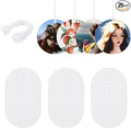 25 Pieces Round Sublimation Air Freshener Blank Car Scented Hanging Felt Sheets - White Fragrant With 25 Bags and Elastic Rope for Car Interior Use and Decor