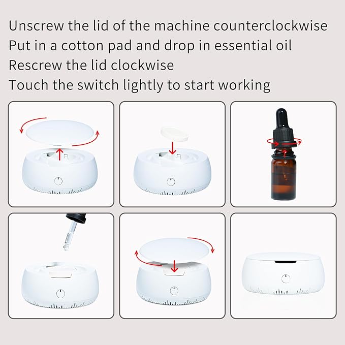 Rechargeable Car Air Freshener & Aromatherapy Diffuser with 1 Bottle Essential Oil, 2 Mode Adjustable, Long Lasting Car Diffuser Waterless for Vehicle, Home, Room