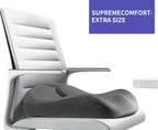 SupremeComfort X-Large Gel Infused Memory Foam Seat Cushion for Office Chair, Kitchen Chair, Car Seats- Elevate Your Seating Experience -Pressure Sore and Tailbone Pain Relief