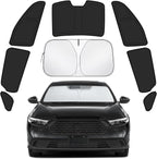 Car Window Shades for Honda Accord 2018-2025 Accessories - Full Set 8PCS Side Window Sunshades with Memory Frame & Blackout Fabric, Privacy UV Shield for Camping/Travel